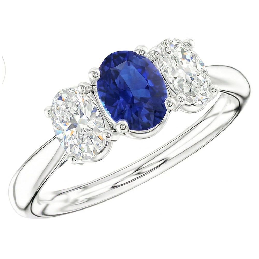 echter oval diamant 2.50Karat ring Detailansicht