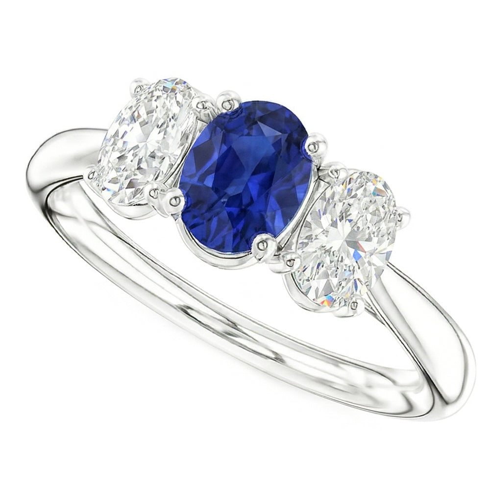 echter oval diamant 2.50Karat ring Vorderansicht