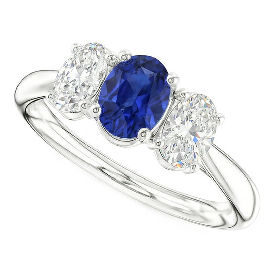 echter oval diamant 2.50Karat ring Vorderansicht