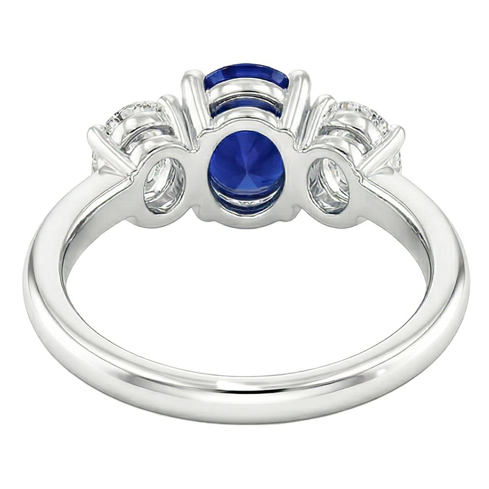 echter oval diamant 2.50Karat ring Profilansicht