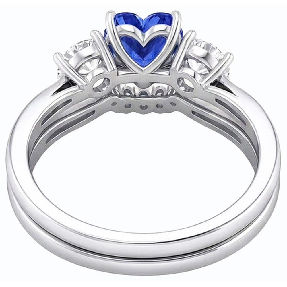 echter round diamant 3Karat ring Profilansicht