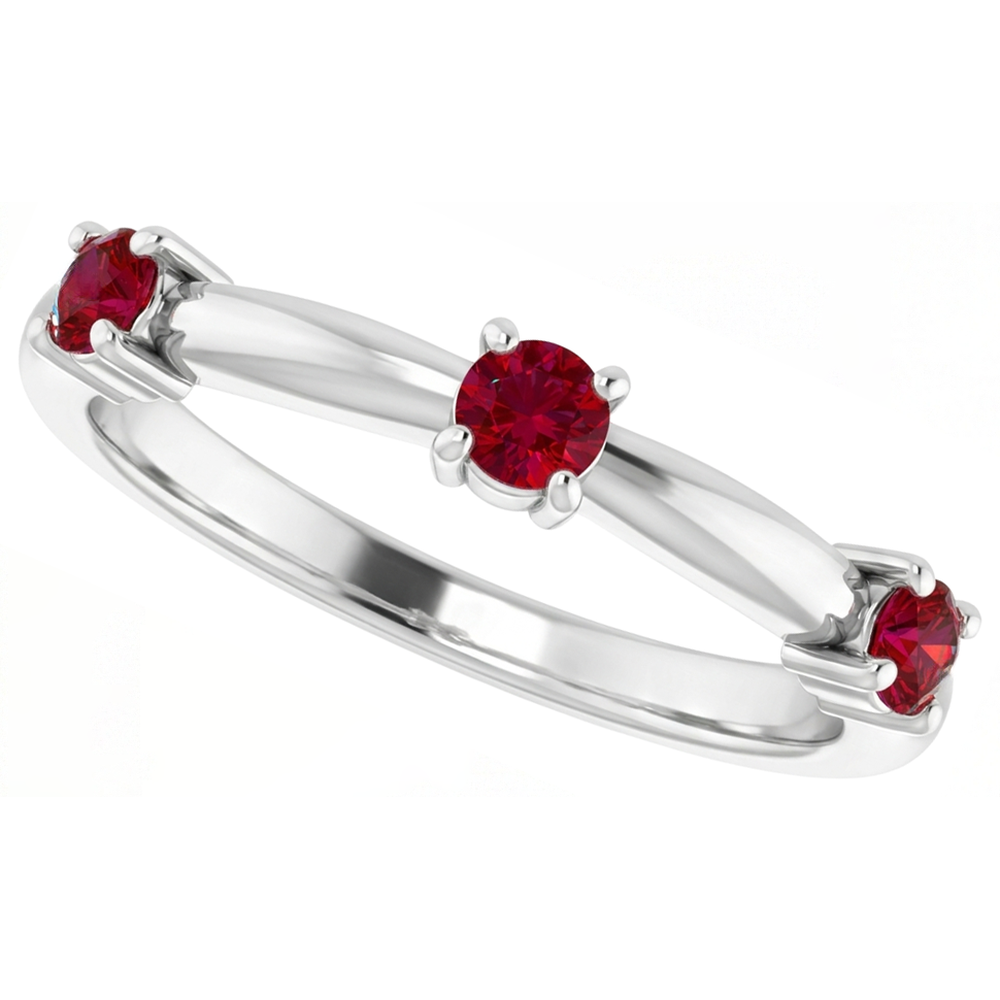 echter round rubin 1Karat ring Draufsicht