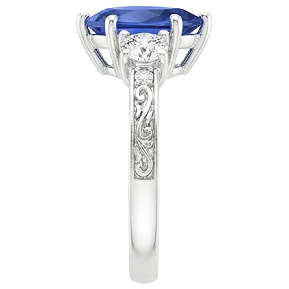 echter round diamant 3.50Karat ring auf Weiß