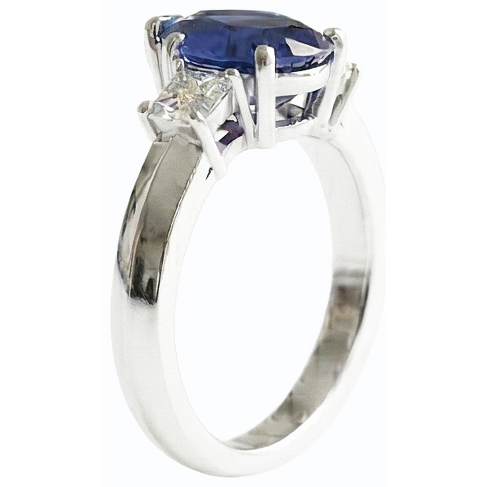echter round diamant 3Karat ring Profilansicht