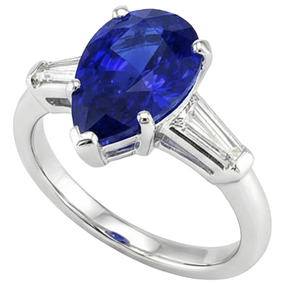 echter baguette diamant 4.50Karat ring Draufsicht