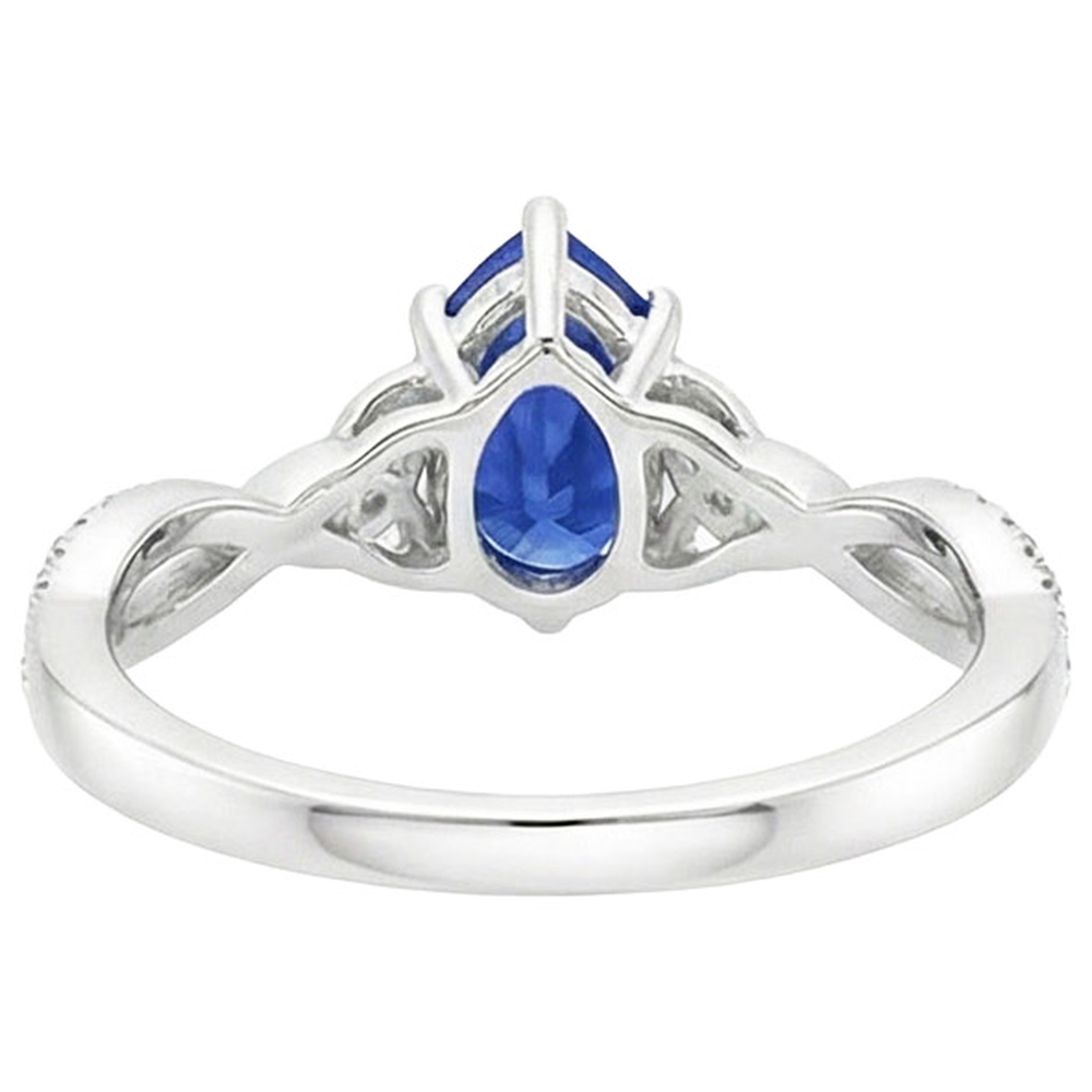 echter round diamant 3.75Karat ring Draufsicht