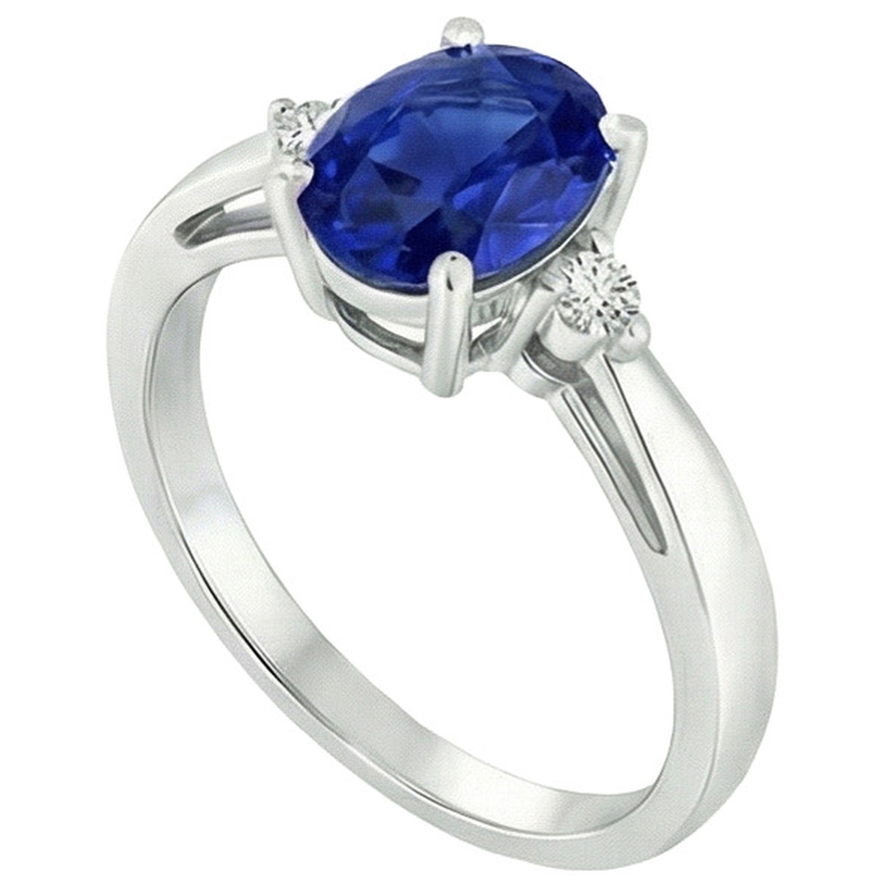 echter oval diamant 4.75Karat ring Draufsicht