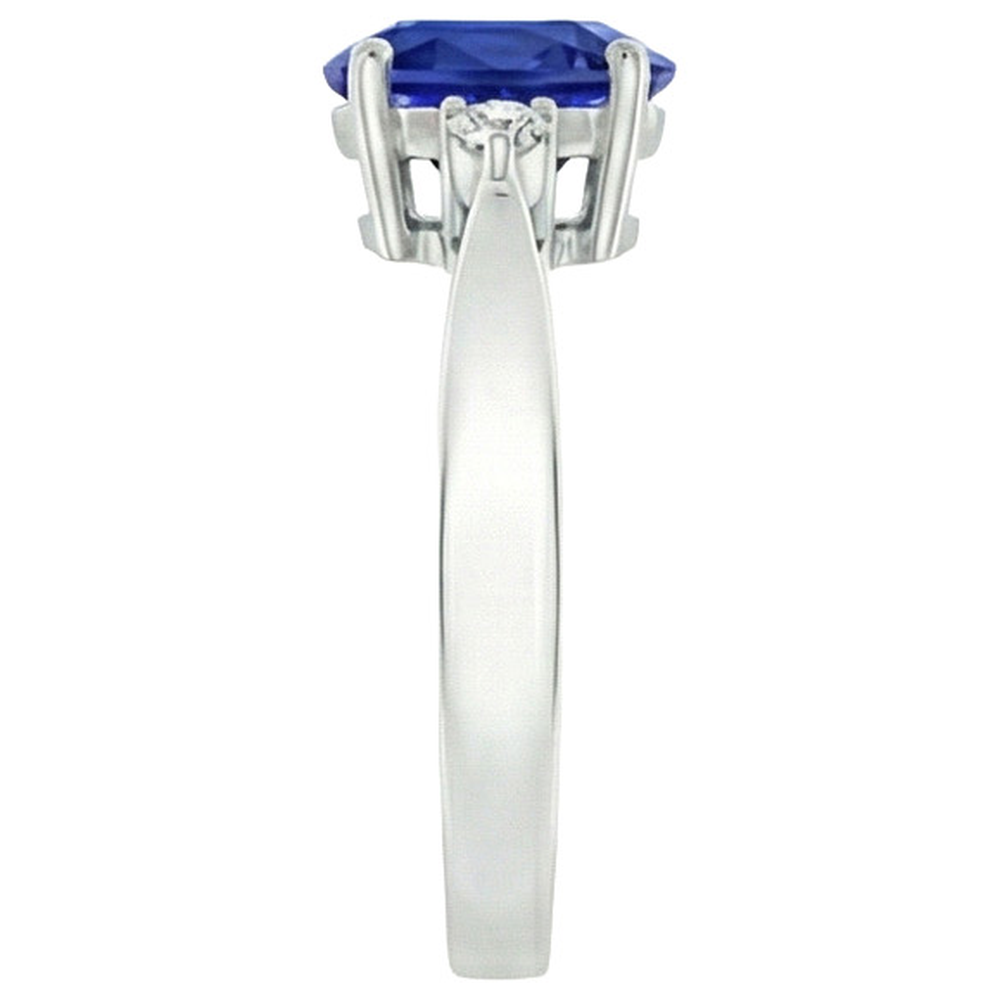 echter oval diamant 4.75Karat ring Profilansicht