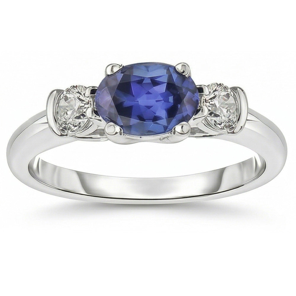 echter oval diamant 5Karat ring Draufsicht
