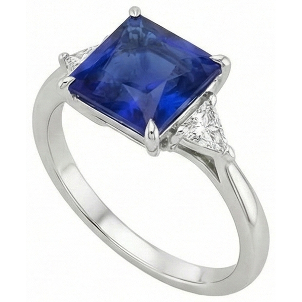 echter trillion diamant 5.50Karat ring Draufsicht