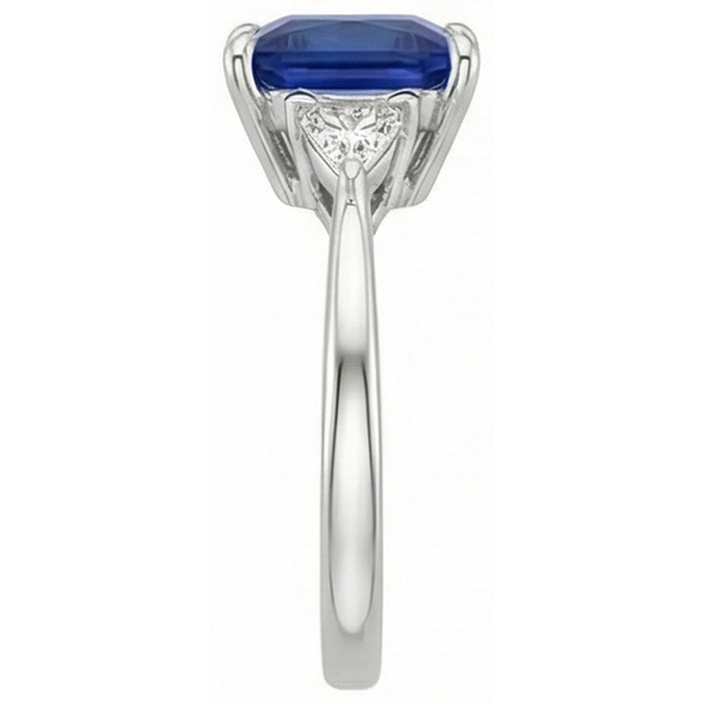 echter trillion diamant 5.50Karat ring Profilansicht