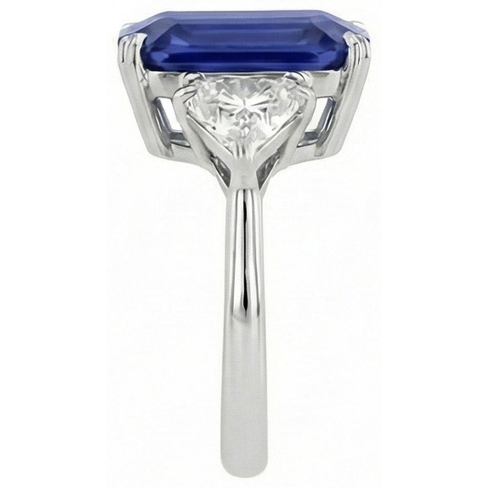 echter trillion diamant 4.50Karat ring Draufsicht
