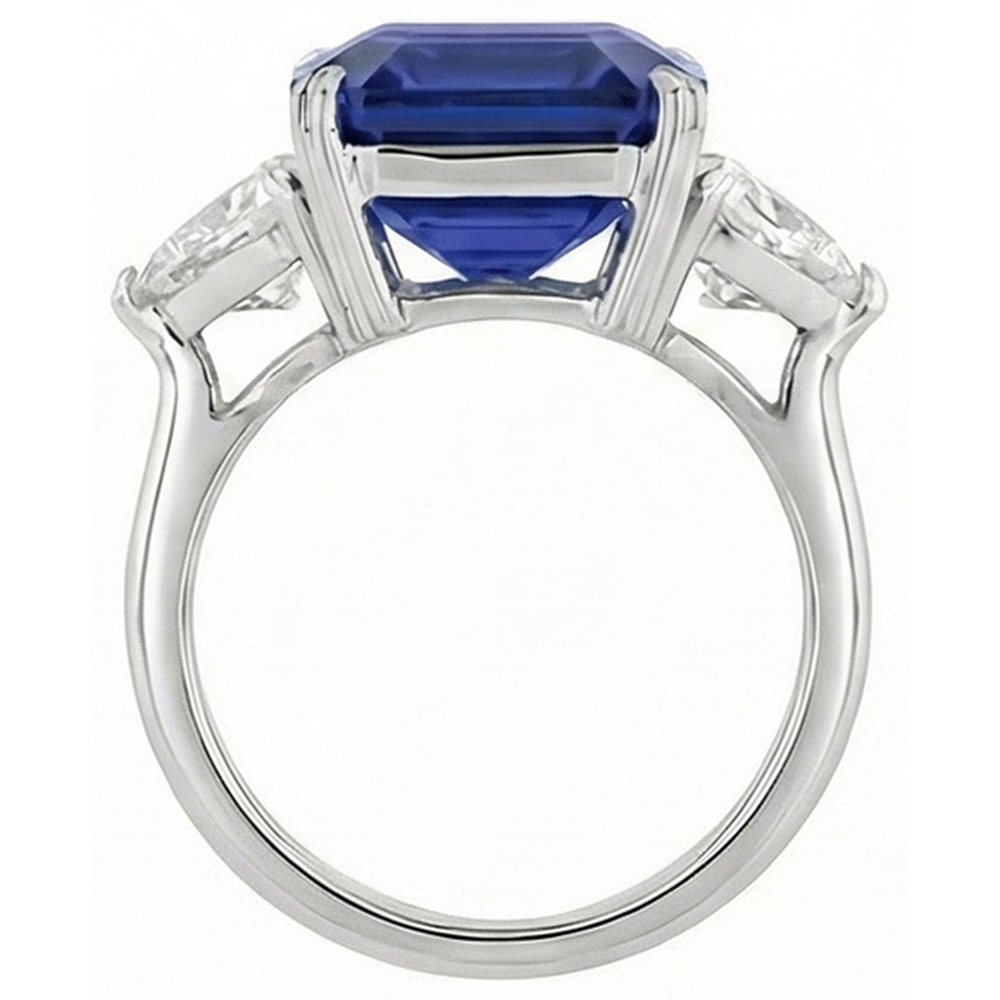 echter trillion diamant 4.50Karat ring Profilansicht