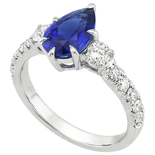 echter round diamant 3.50Karat ring Seitenansicht