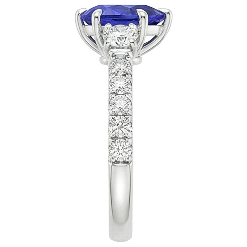 echter round diamant 3.50Karat ring auf Weiß