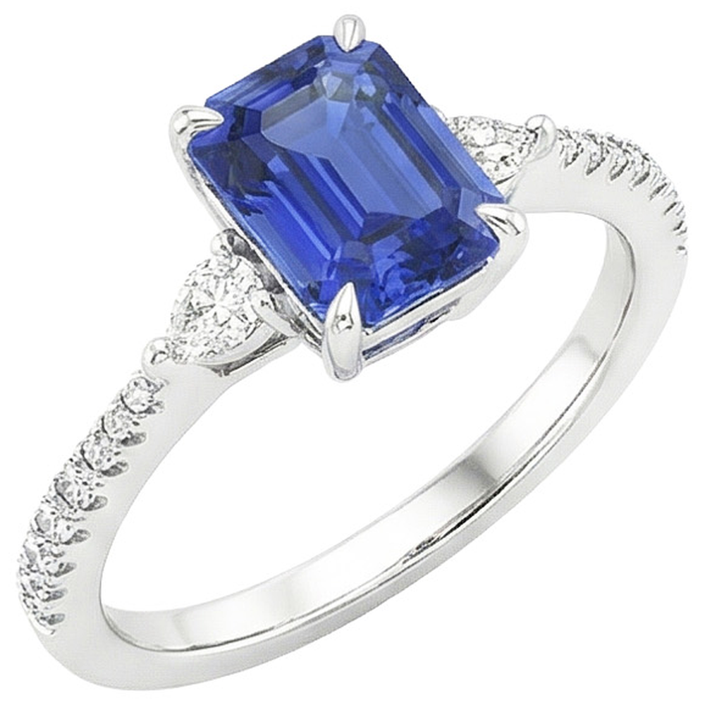 echter round diamant 4.50Karat ring Seitenansicht