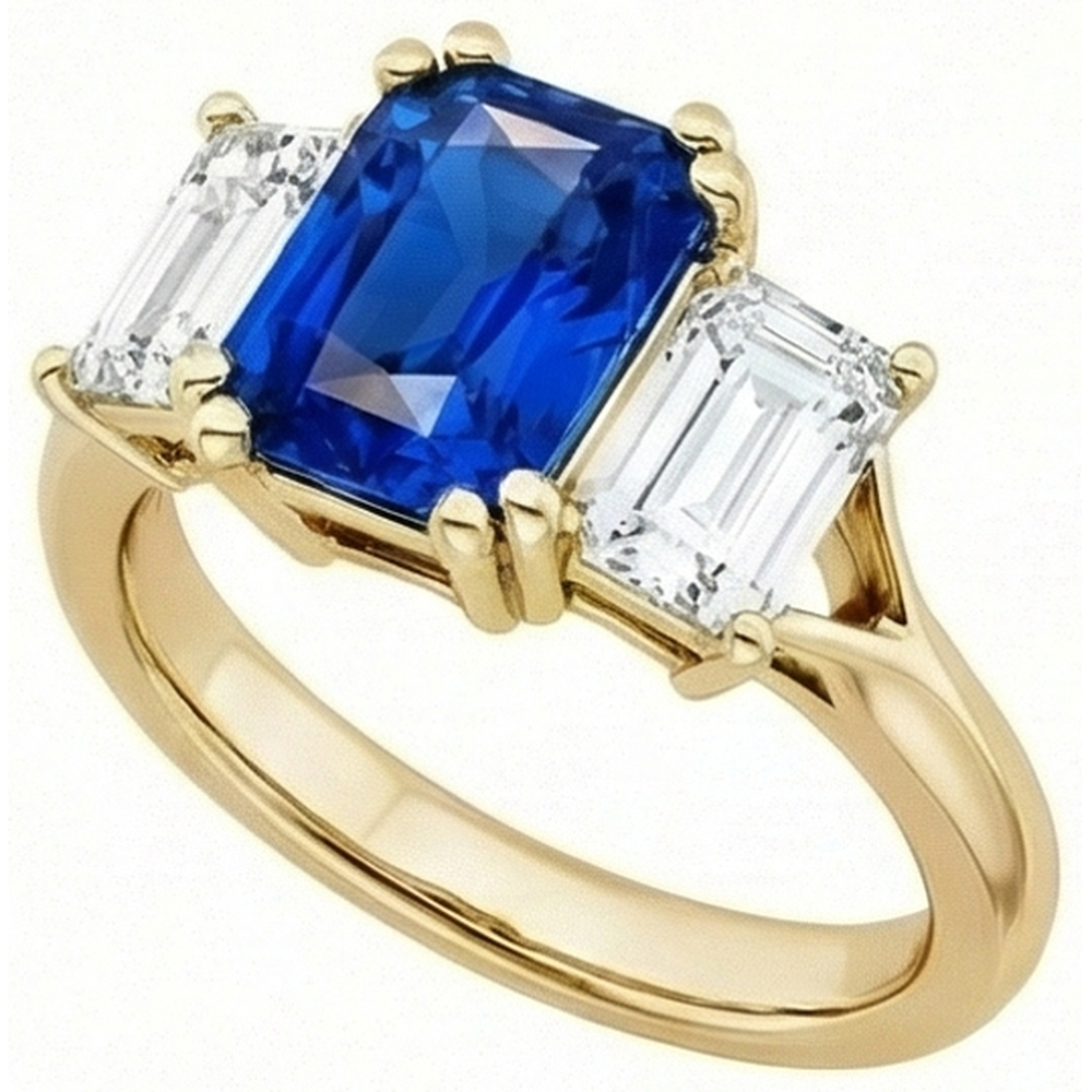 echter round diamant 2Karat ring Vorderansicht