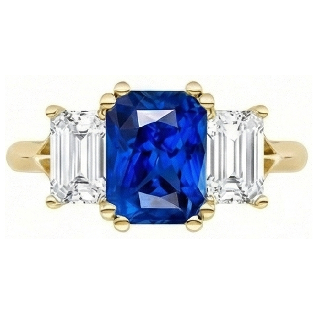 echter round diamant 2Karat ring Seitenansicht