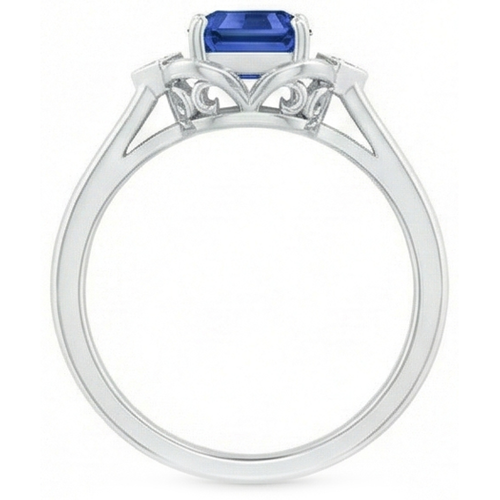 echter round diamant 1.75Karat ring Profilansicht