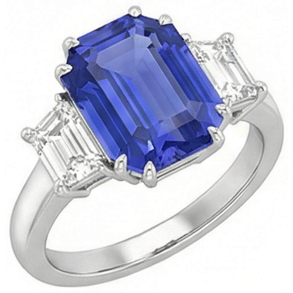 echter round diamant 3Karat ring Vorderansicht