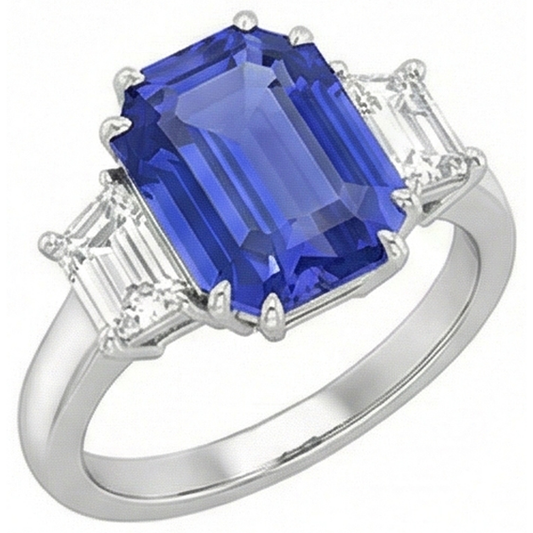 echter round diamant 3Karat ring Vorderansicht