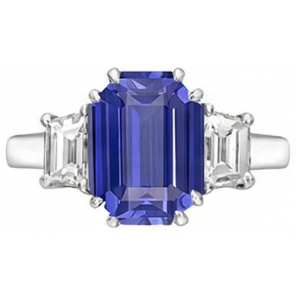 echter round diamant 3Karat ring Seitenansicht