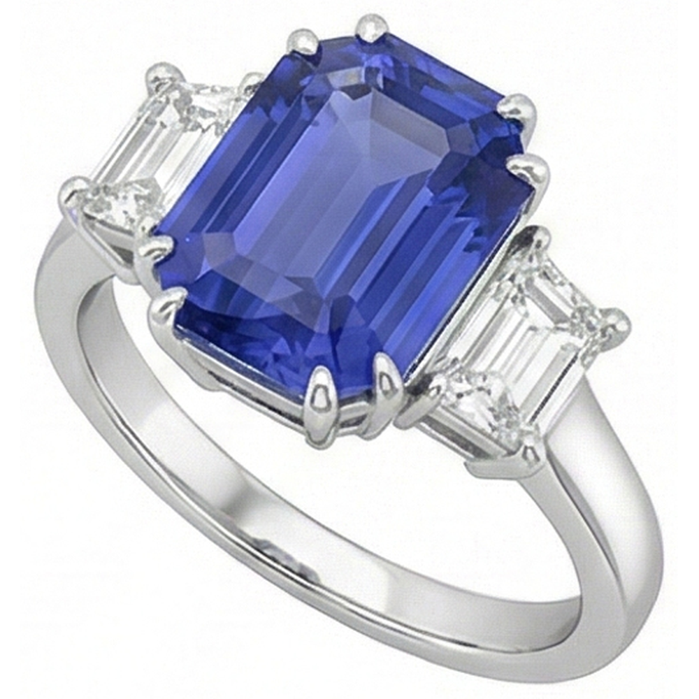 echter round diamant 3Karat ring Detailansicht