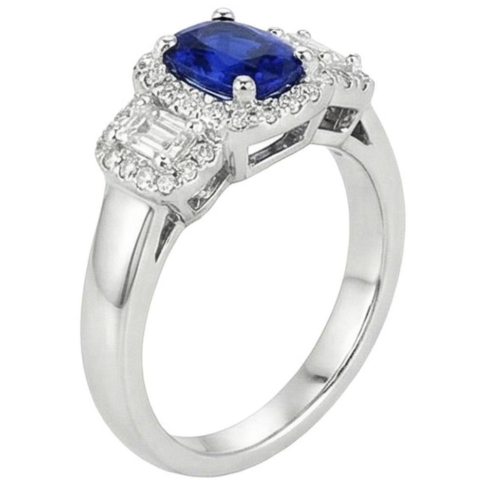 echter oval diamant 5Karat ring Detailansicht
