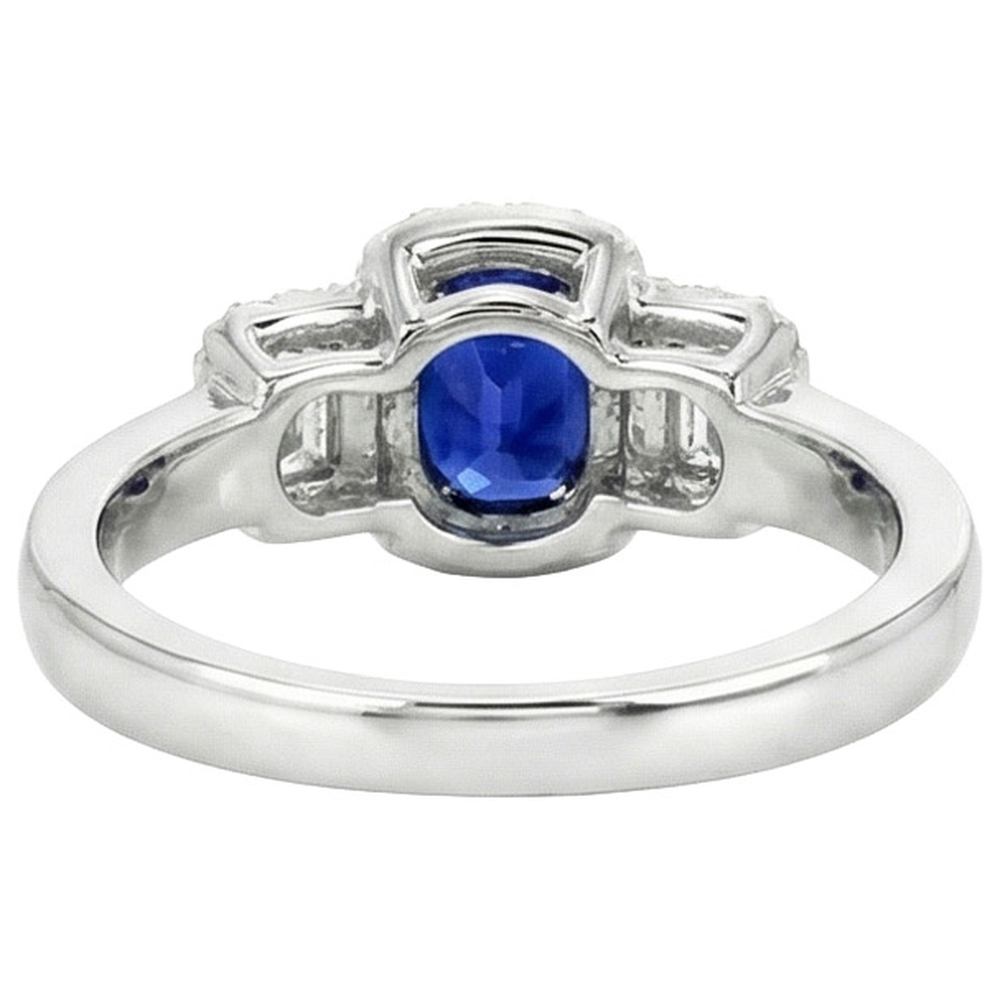 echter oval diamant 5Karat ring Profilansicht