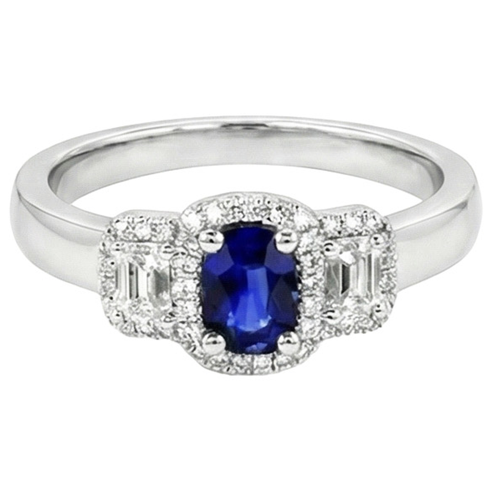 echter oval diamant 5Karat ring Vorderansicht