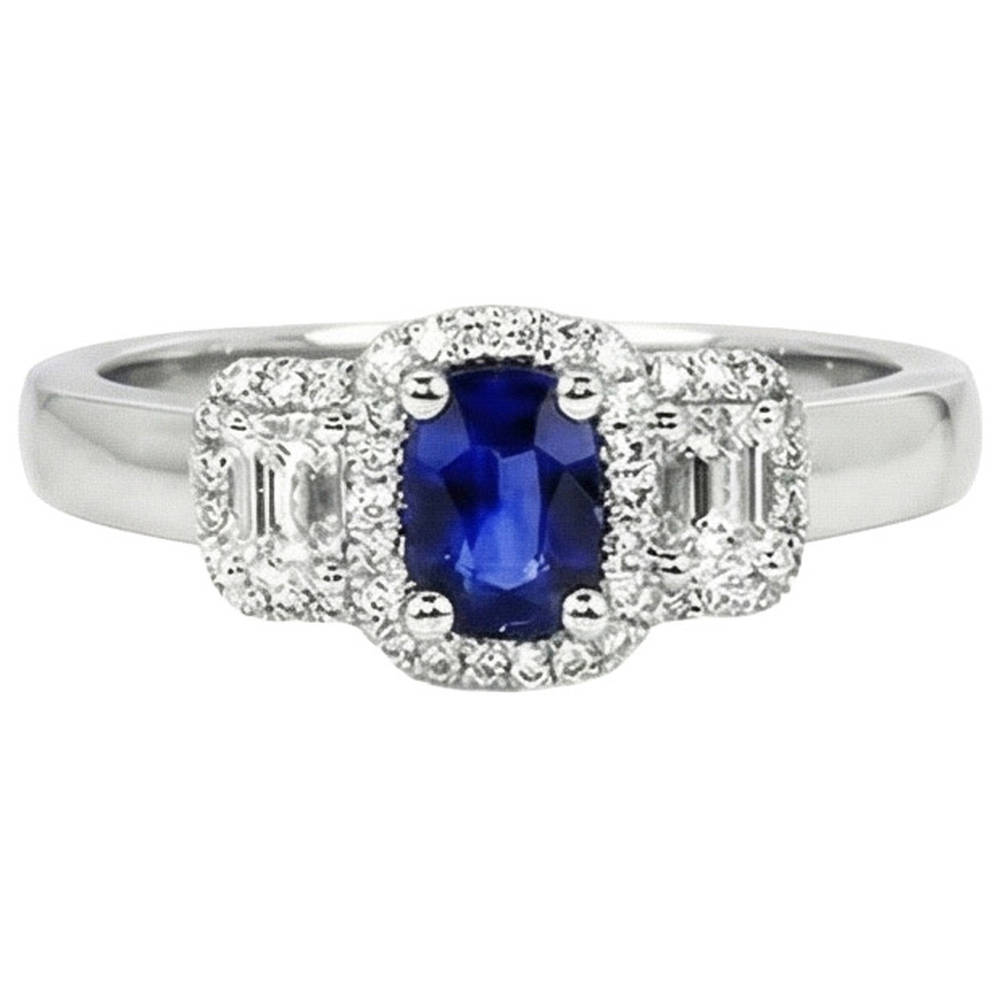 echter oval diamant 5Karat ring Seitenansicht