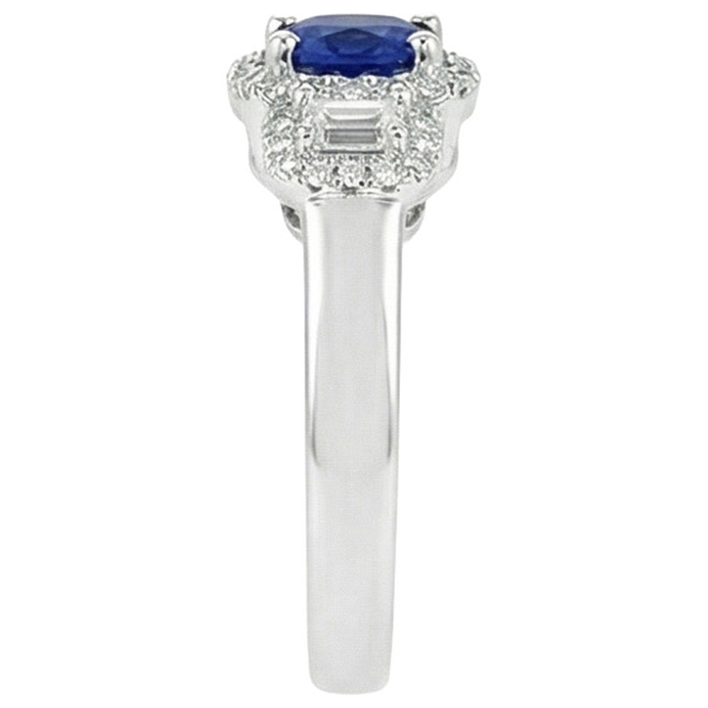 echter oval diamant 5Karat ring Draufsicht