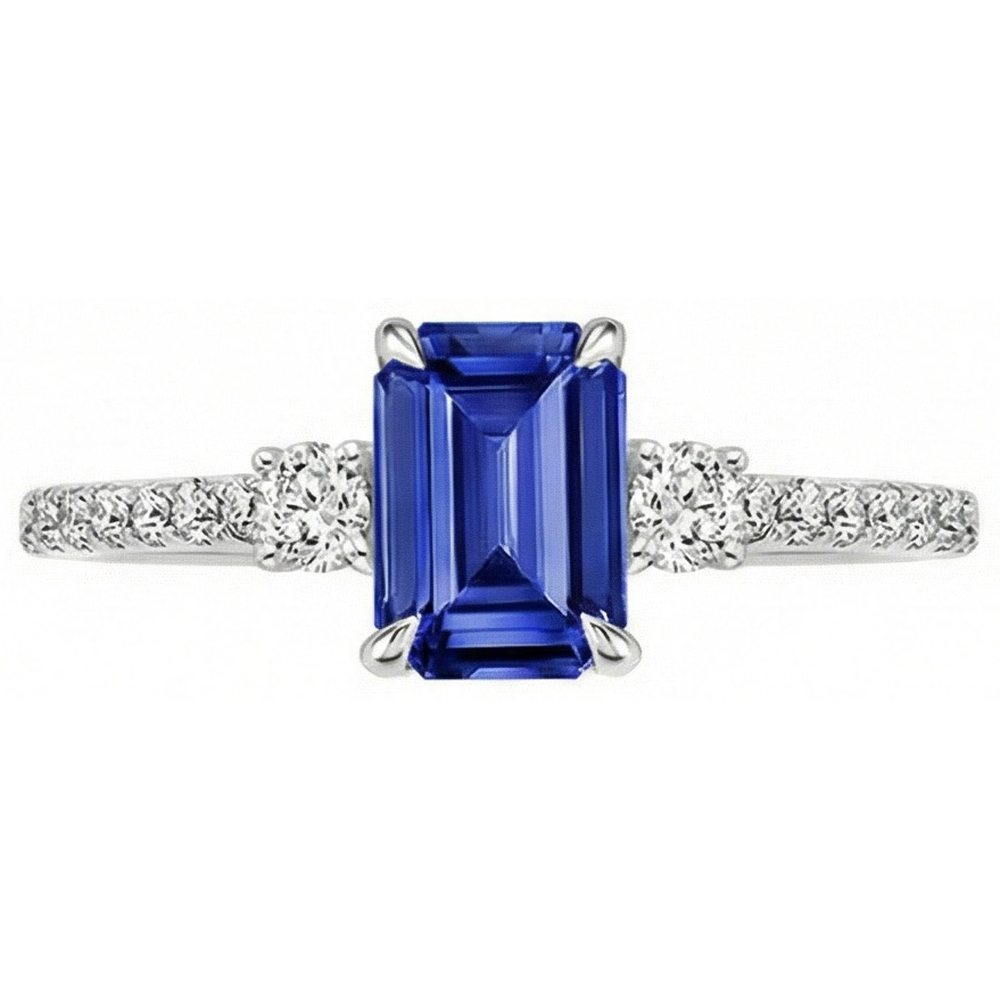 echter round diamant 4.25Karat ring Draufsicht