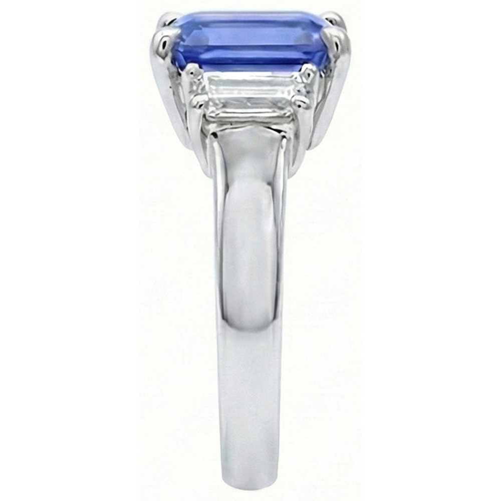 echter baguette diamant 2Karat ring Draufsicht