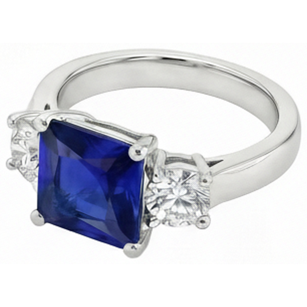 echter round diamant 6Karat ring Draufsicht