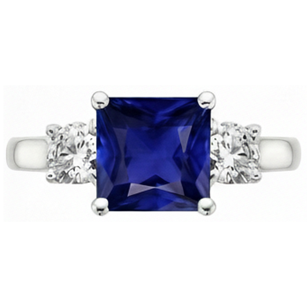 echter round diamant 6Karat ring Profilansicht