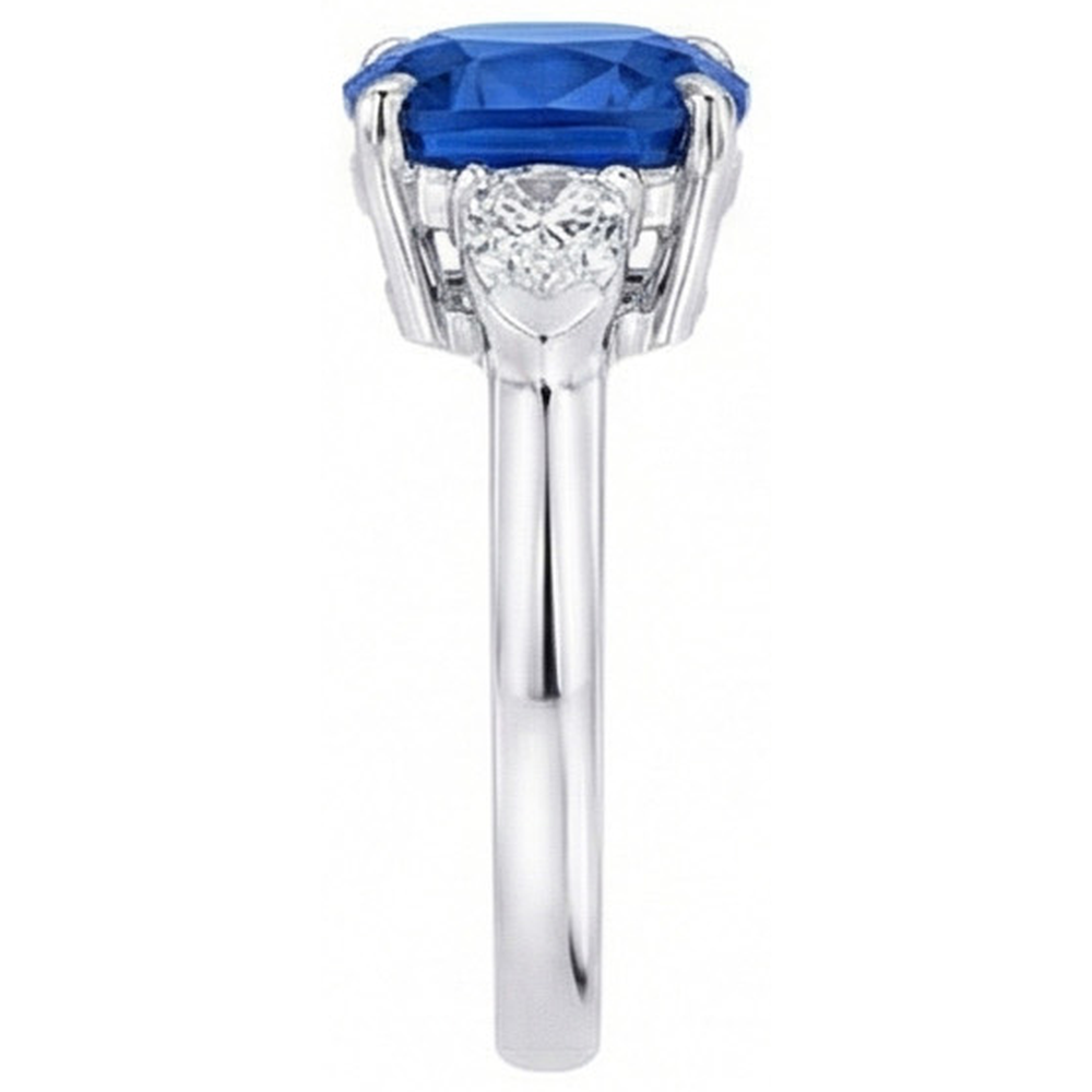 echter cushion diamant 3.25Karat ring Draufsicht