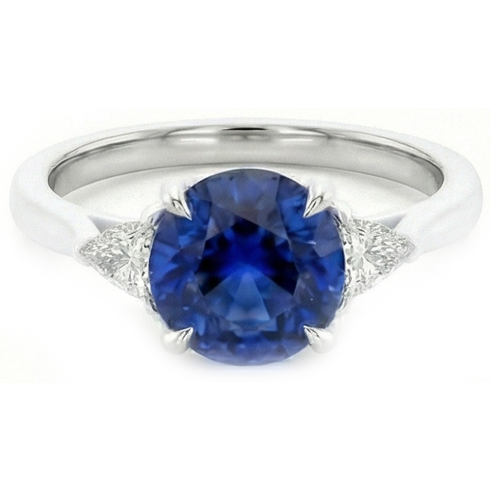echter round diamant 2.50Karat ring Detailansicht