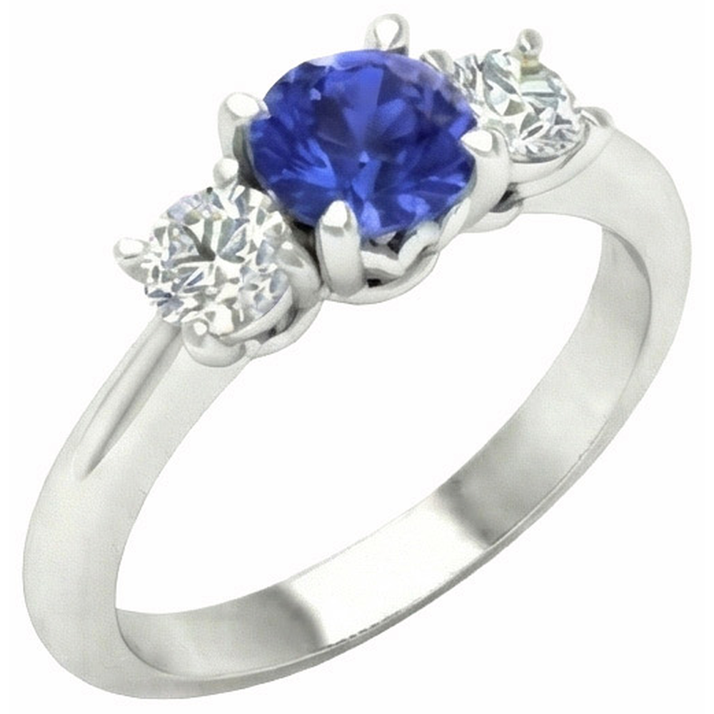 echter round diamant 5Karat ring Vorderansicht