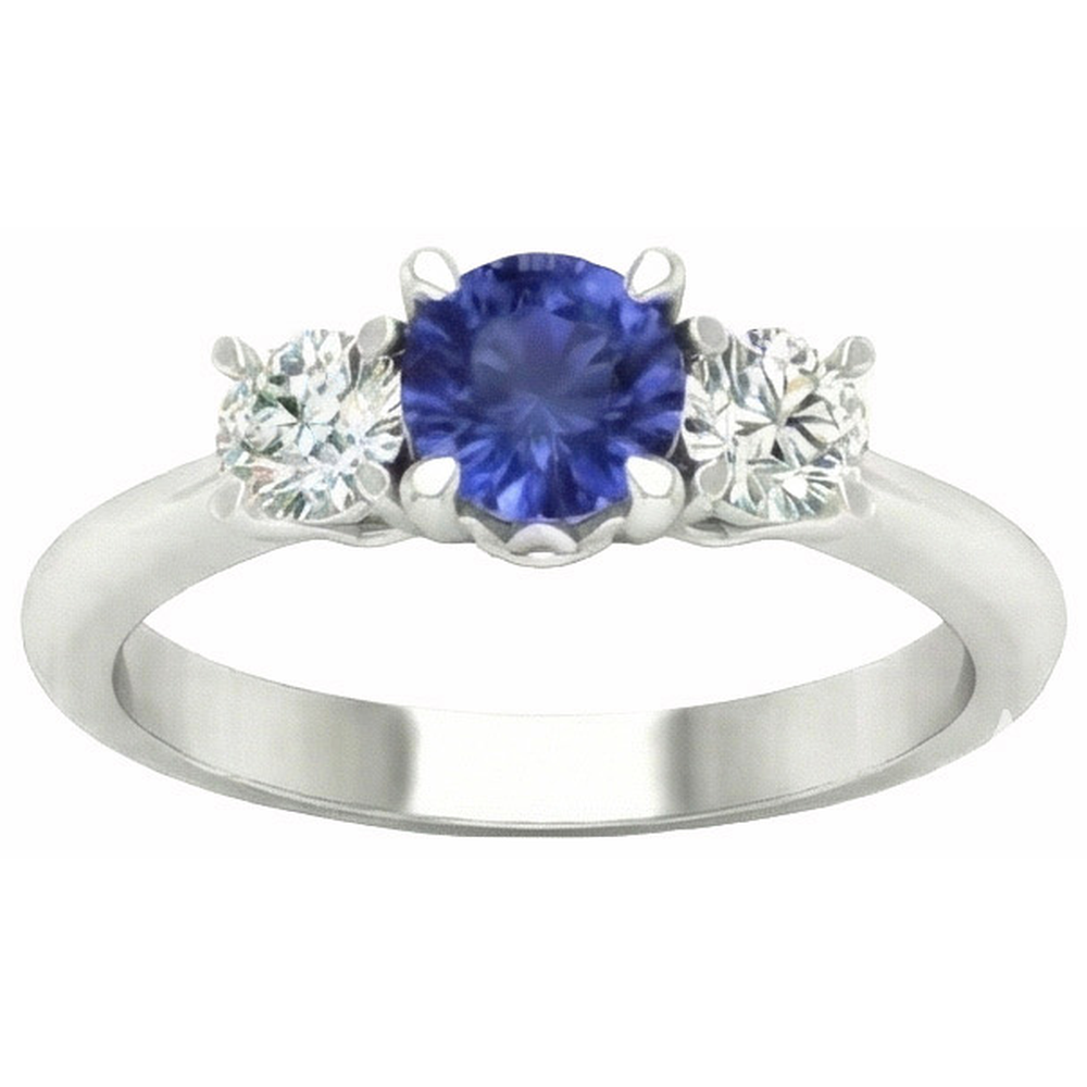 echter round diamant 5Karat ring Detailansicht
