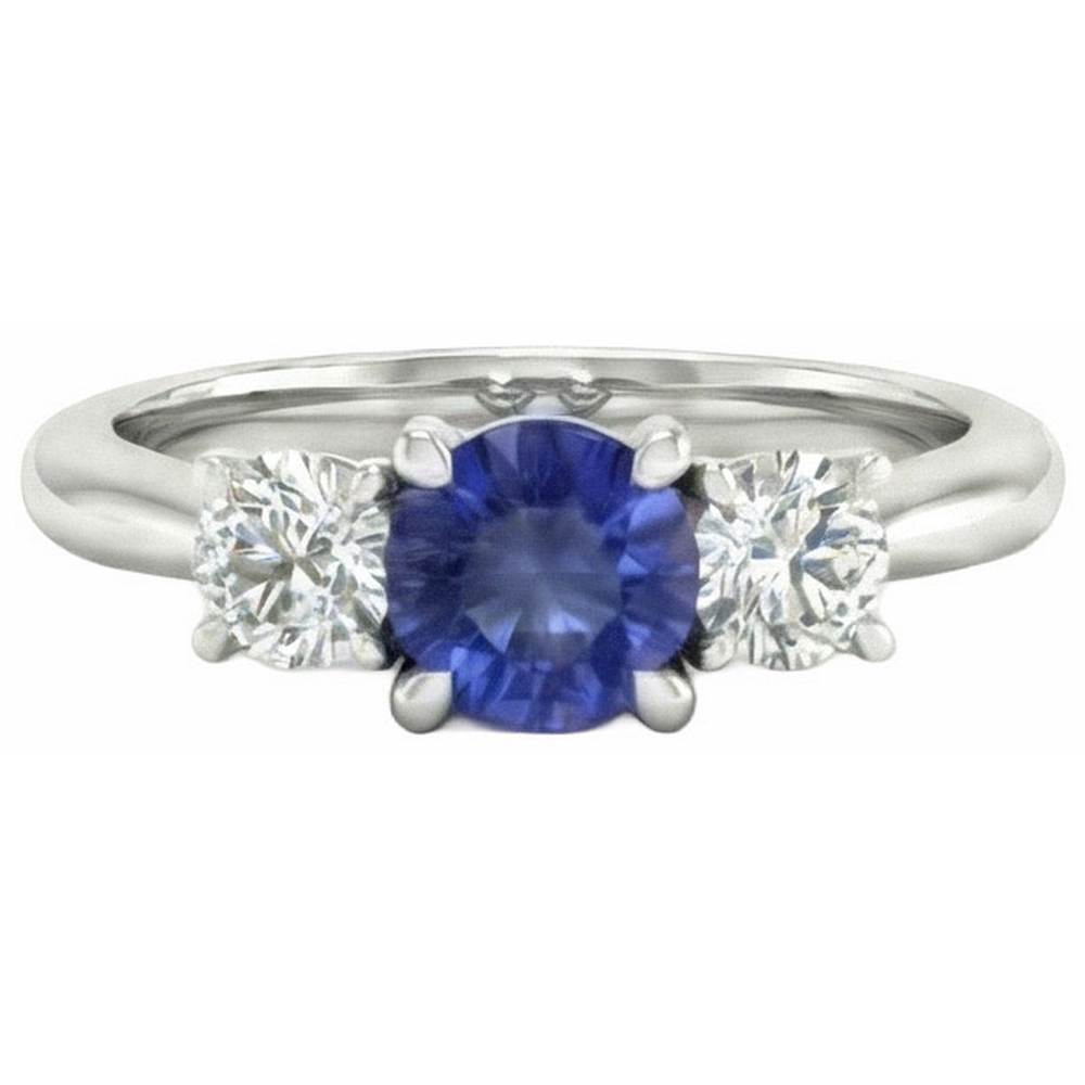 echter round diamant 5Karat ring Seitenansicht