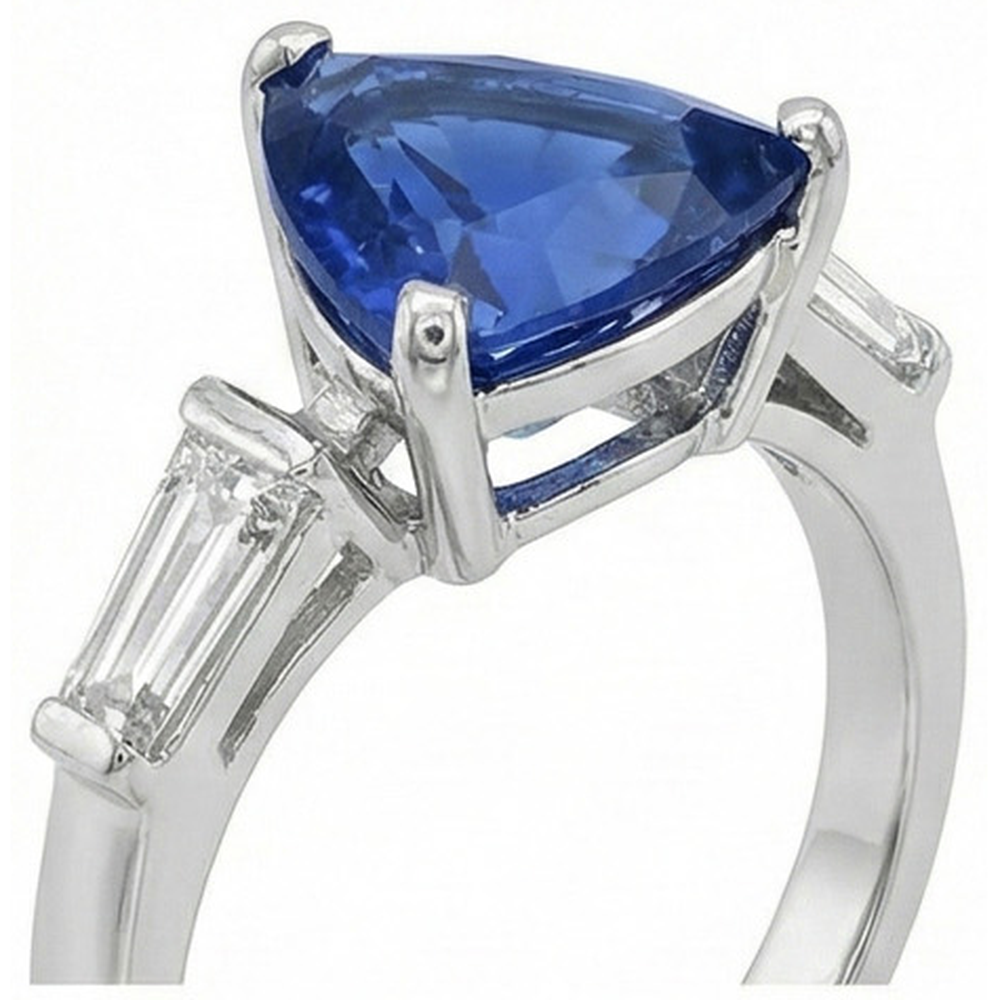 echter baguette diamant 4.50Karat ring Detailansicht