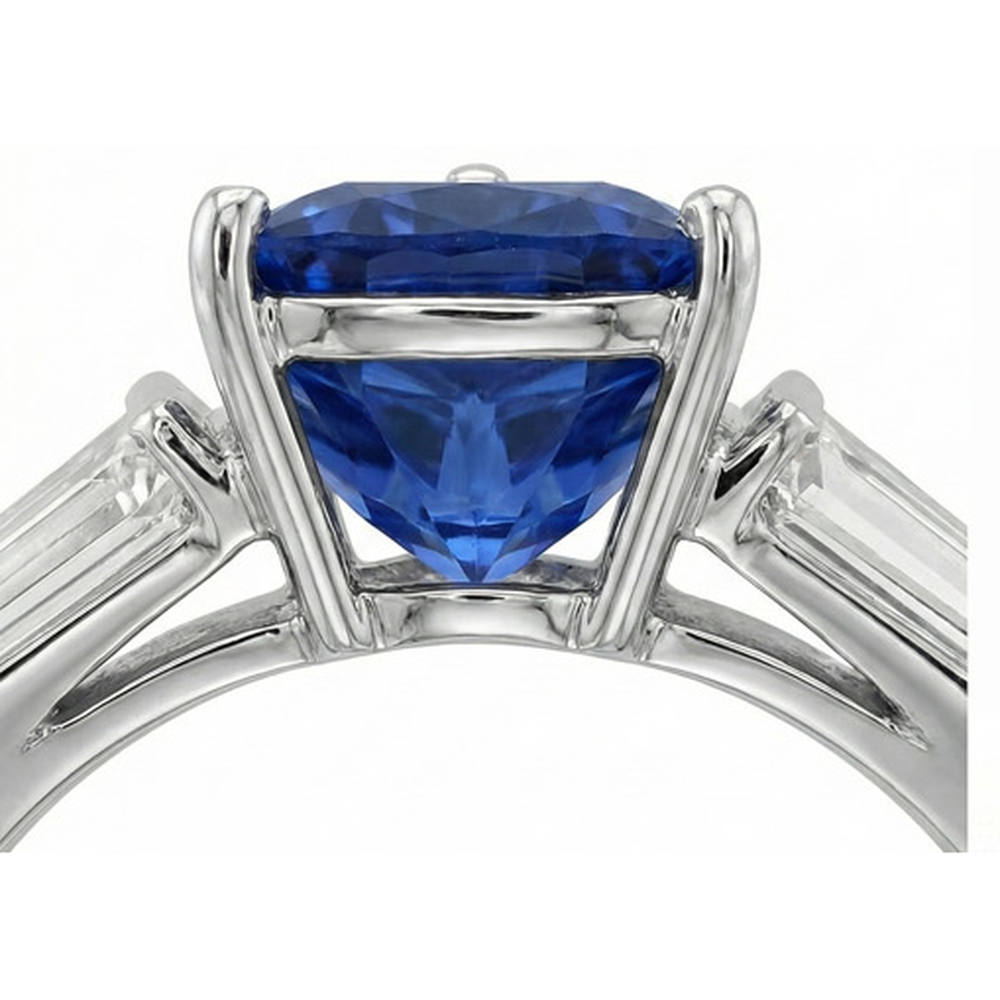 echter baguette diamant 4.50Karat ring Draufsicht