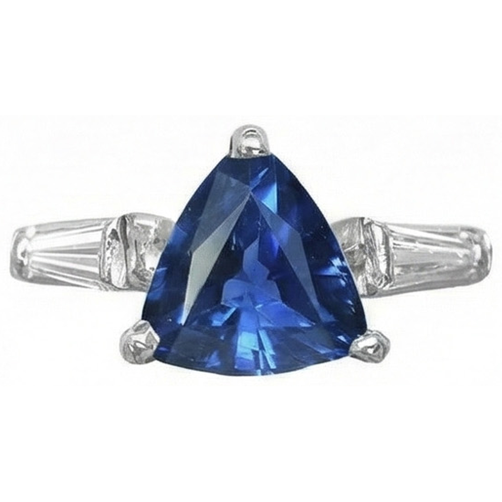 echter baguette diamant 4.50Karat ring auf Weiß