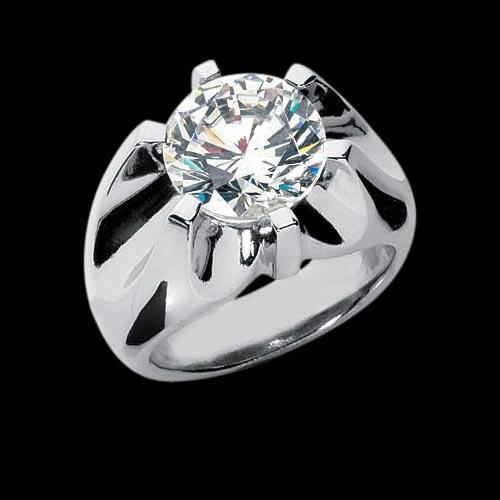 Brillant Herrenring 3 Karat 10K White Gold – Hauptansicht