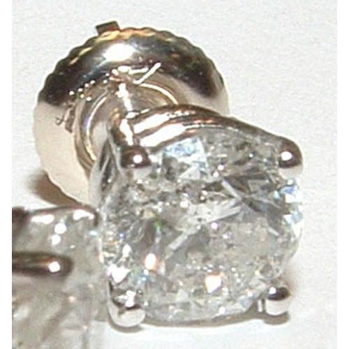 3.01 Karat Runde Brillant Natürliche Diamant Damen Ohrstecker