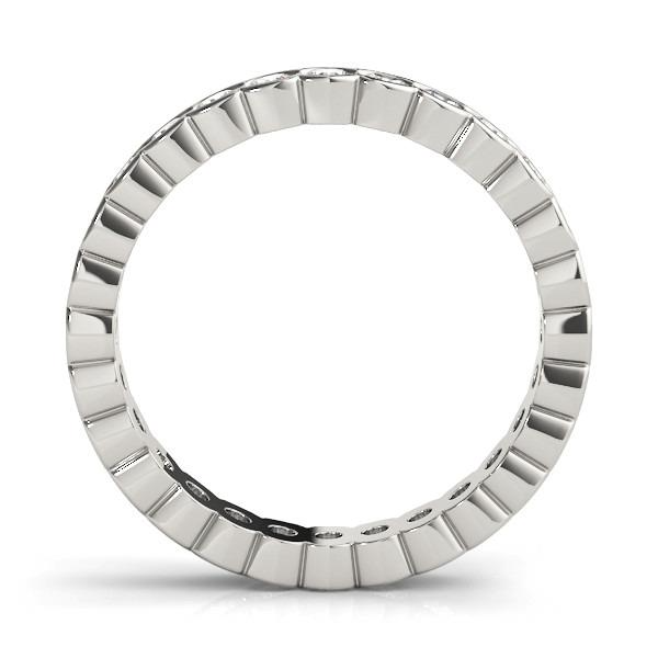 Eternity Band 14K Weißgold mit Edler Diamant – Frontansicht