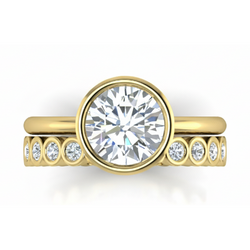 Hochwertiger Diamant Antragsring 3,25 Karat – 14K Gelbgold