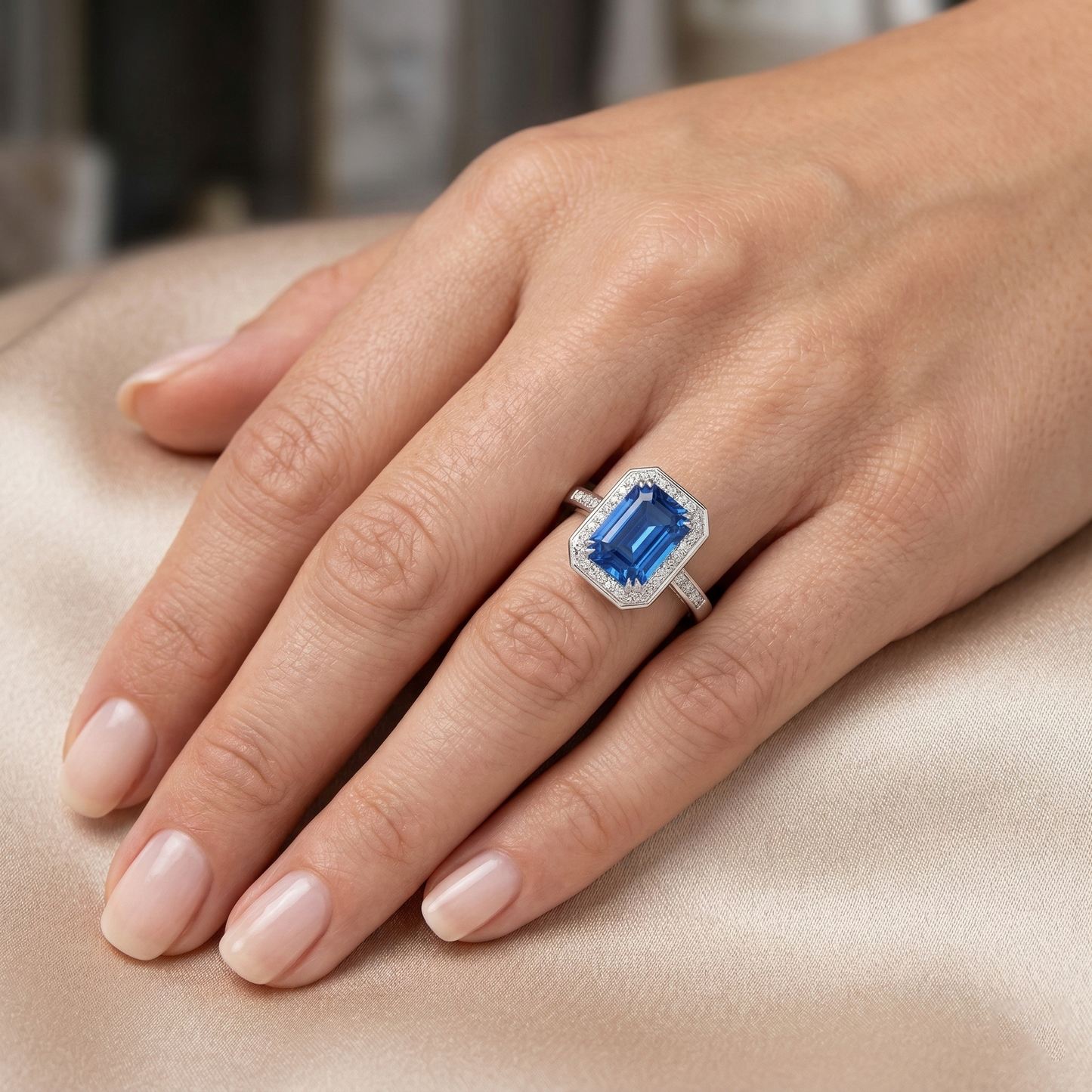 echter round diamant 3.40Karat ring auf Weiß