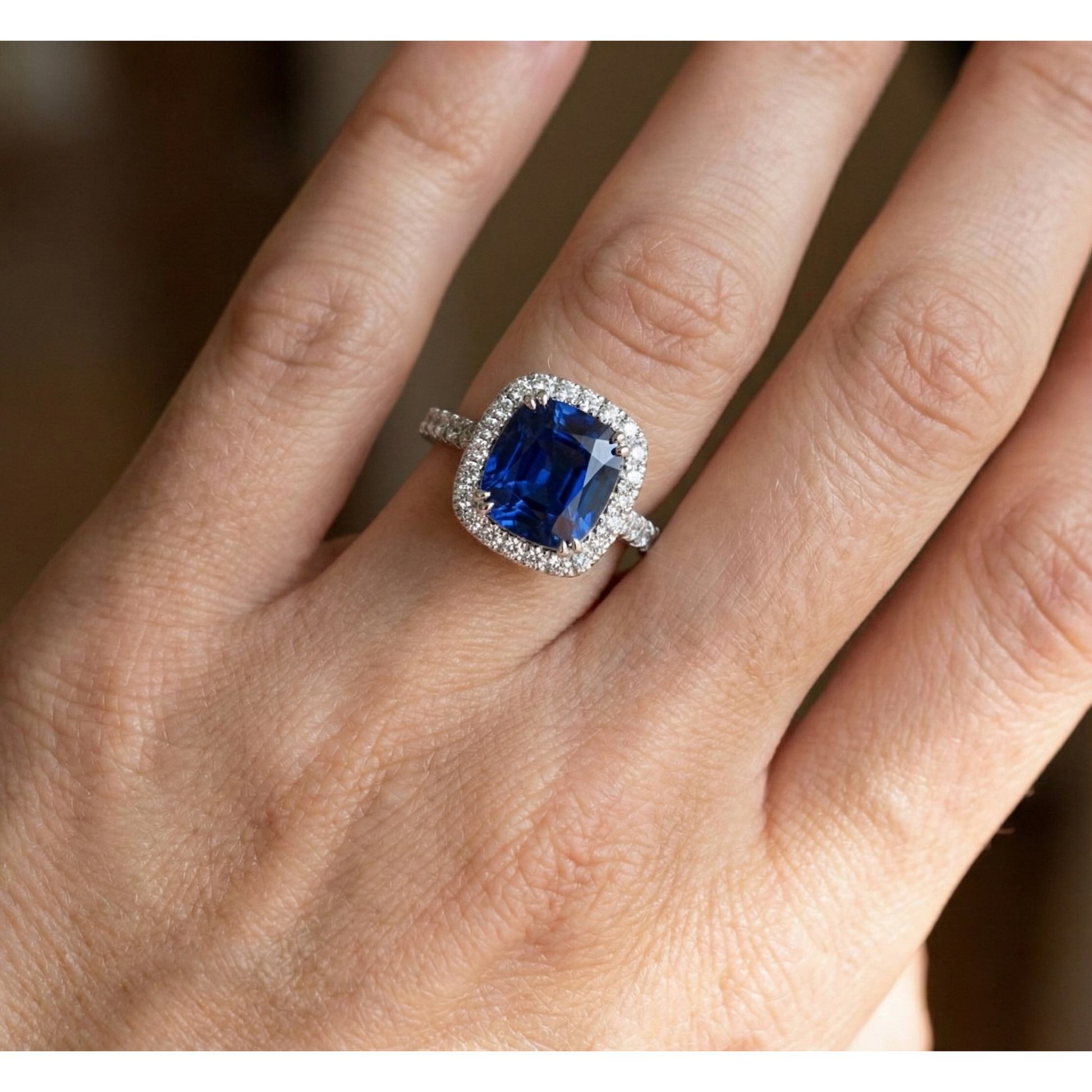 echter round diamant 3.50Karat ring auf Weiß